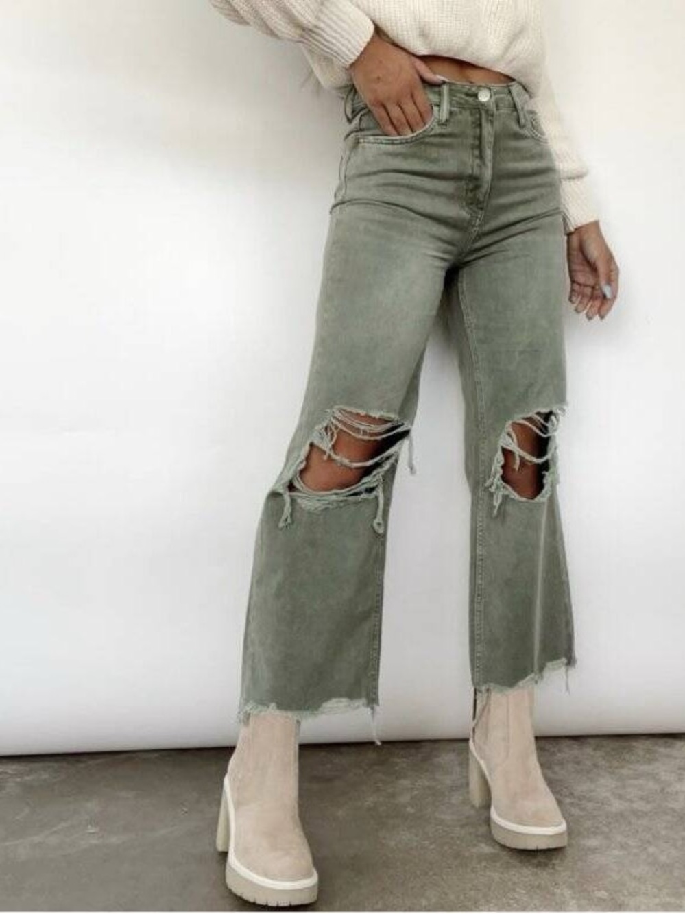 Vervet High Rise Crop Flare
